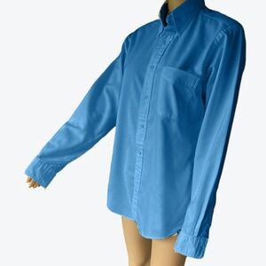 Land's End Men's Long Sleeve Solid 100% Cotton Oxford Dress Shirt - Size 15